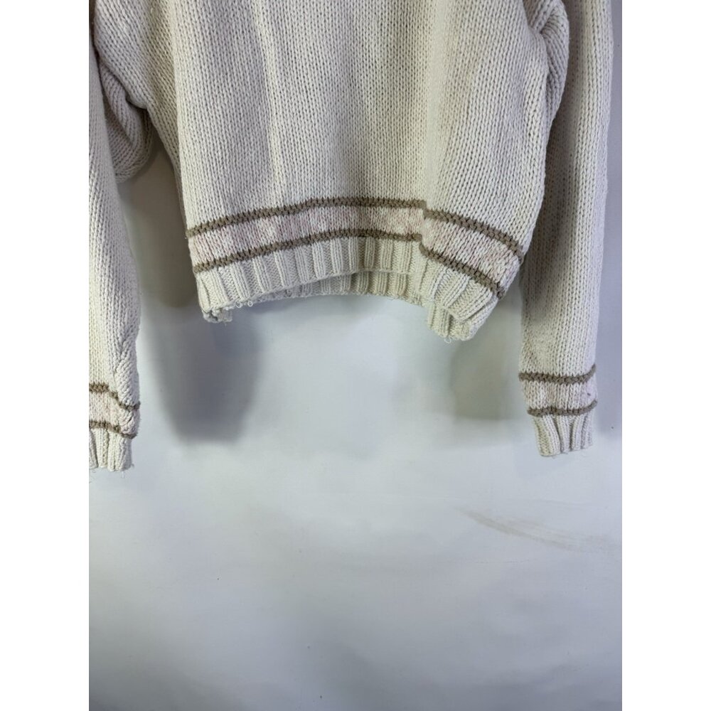 Vintage 90s Cottagecore Baby Sweater Floral Knit Cropped - Picture 7 of 7